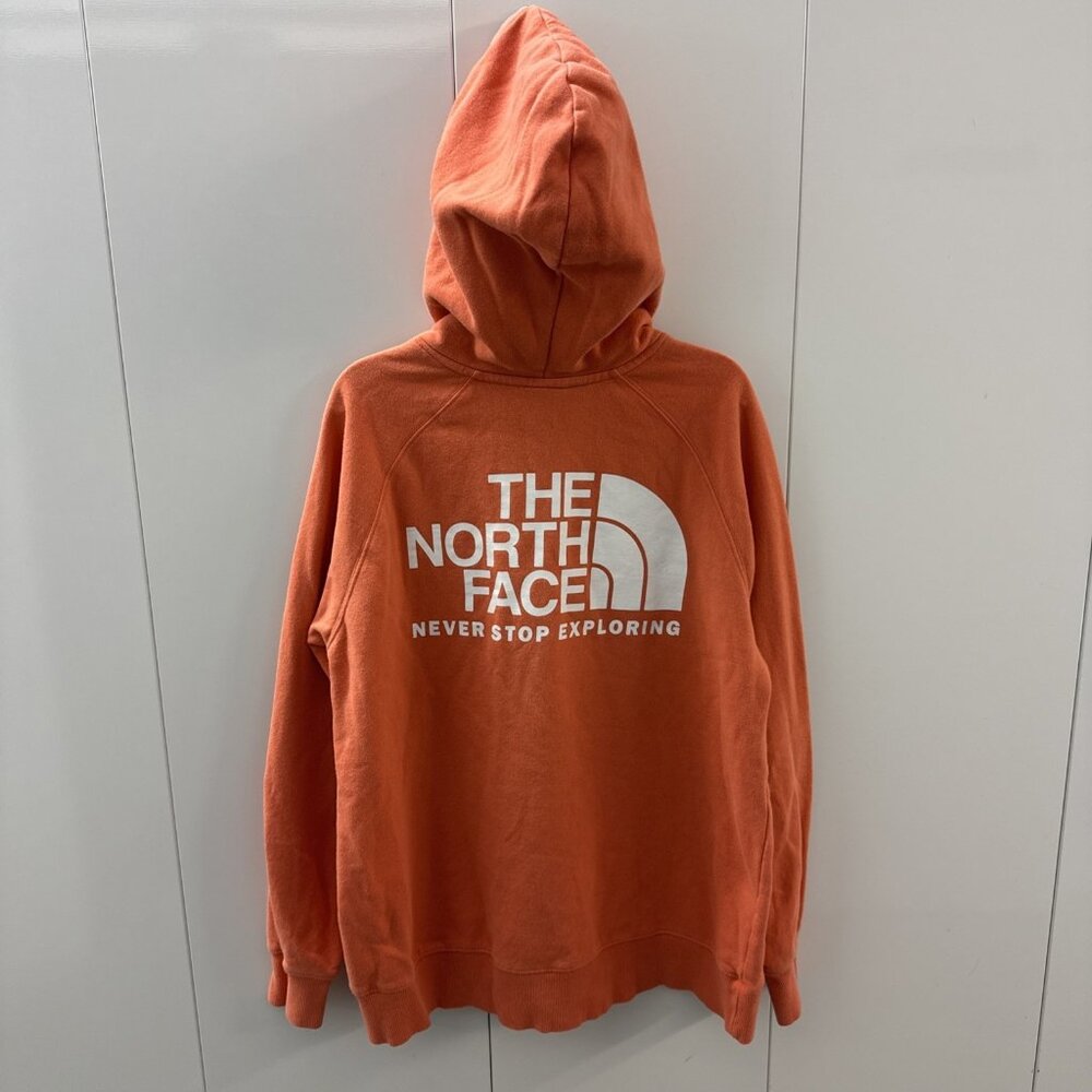 The North‎ Face Women's Throwback Tback Hoodie Emberglow Orange Size Large